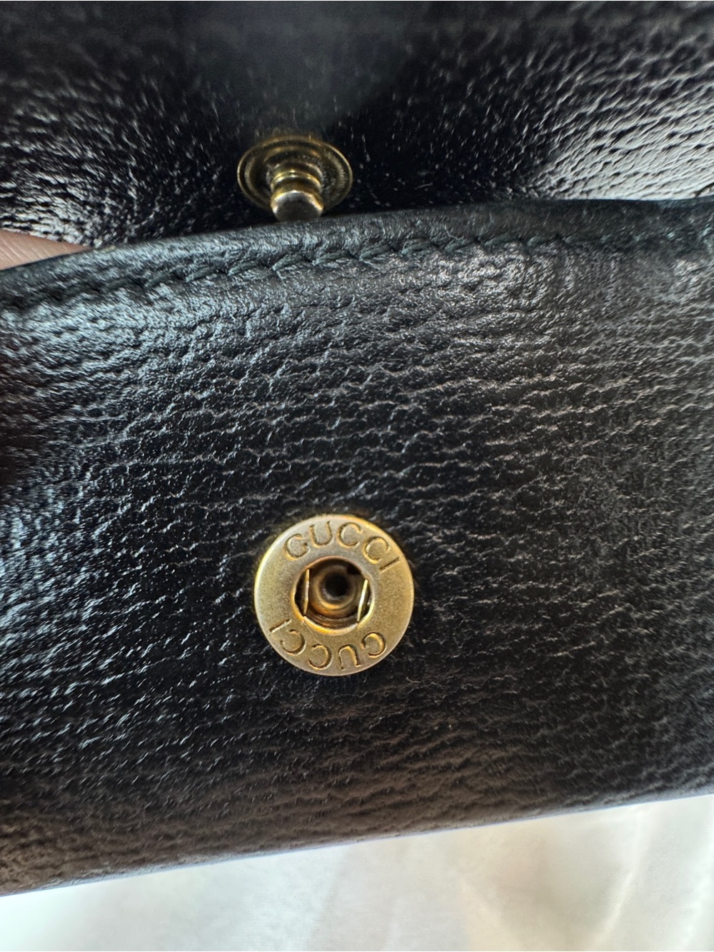 Gucci GG Marmont Black Leather Gold GG Coin Case Wallet - Picture 8 of 15
